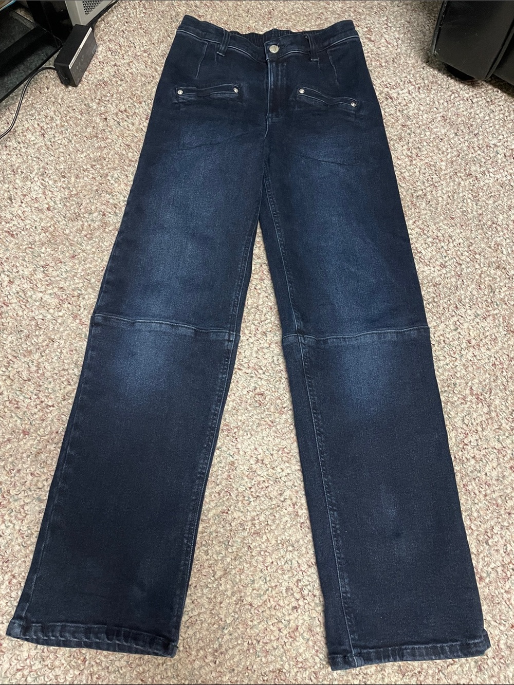 Joelle Dark Wash wide Leg high rise stretch Jeans - like new
